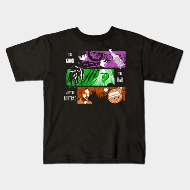 The Good, The Bad, and The Blutbad Kids T-Shirt by AriesNamarie